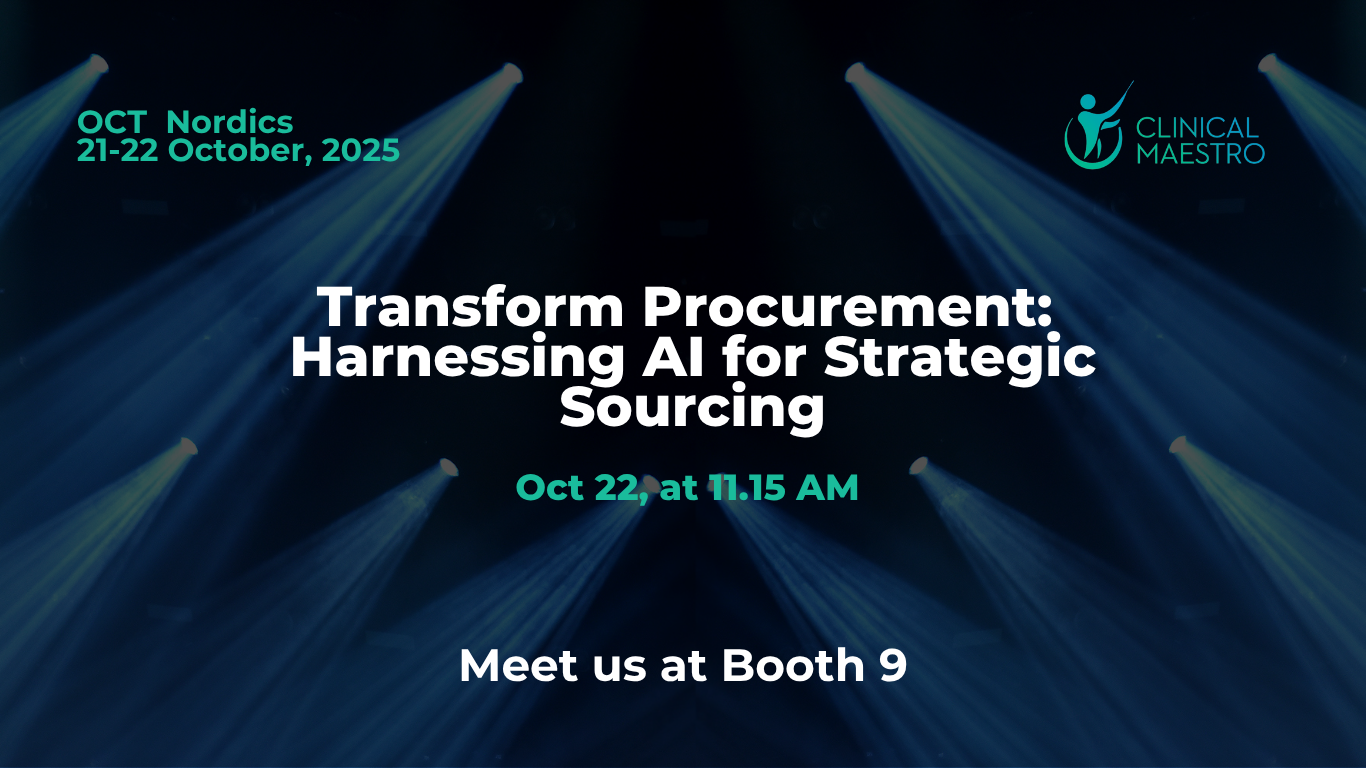 Clinical Maestro at OCT Nordics 2025. Transform Procurement: Harnessing AI for Strategic Sourcing